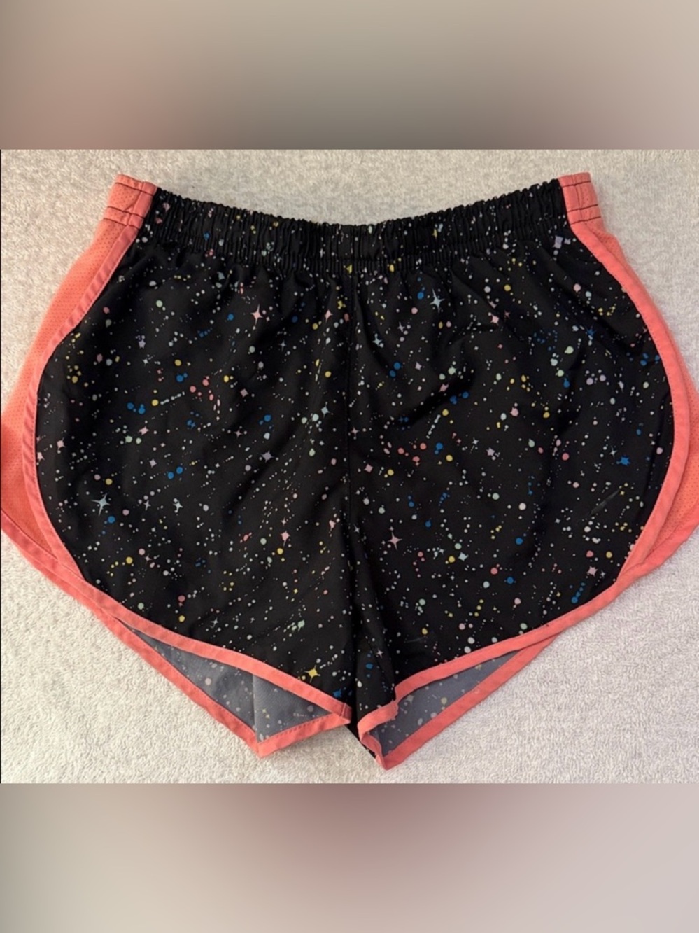 Nike Dri-Fit Tempo Running Shorts Starry Paint Splatter Speckled Cosmos Swoosh